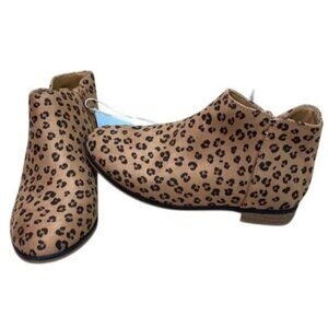 Children's‎ Cat & Jack Leopard Print Suede Ankle Boots Size 1 NWT